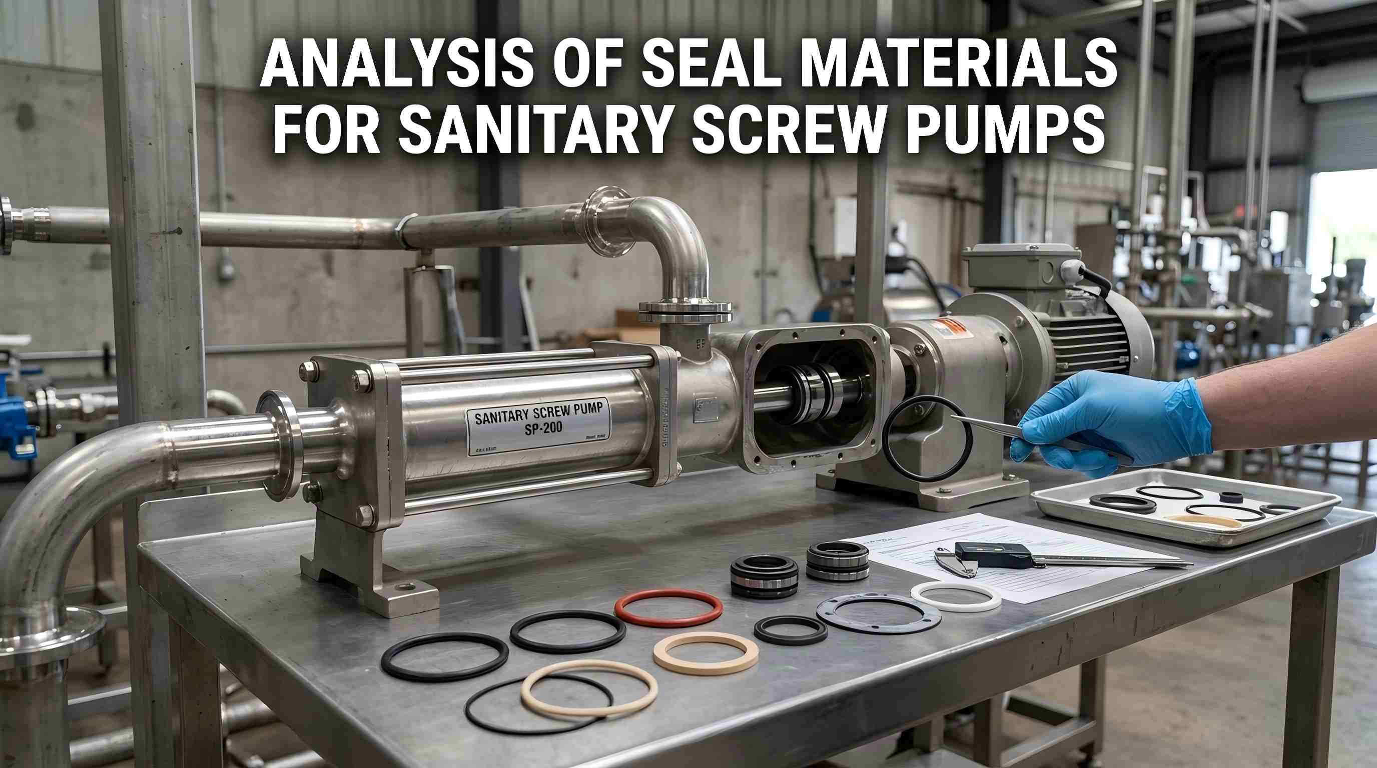 Analiza materiałów uszczelnień sanitarnych pomp śrubowych
